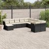 Vidaxl 11-Cz. Set da Giardino, Cuscini Rattan Nero Pe