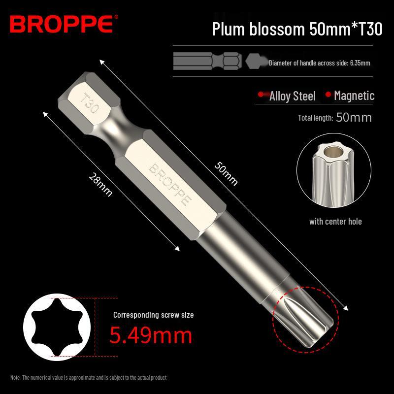 Plum Blossom Magnetic Drill and Screwdriver Bit Set