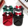 3XL-8XL Large Dogs Clothes Winter Warm Fleece Pet Clothing with Red Bow Tie Big Dog Tuxedo Costume for Labrador Golden Retriever