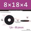 Blackened Thickened Metal Flat Washer Spacer, Round, M3-M42