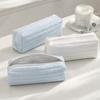 Portable Cream Color Pencil Case Multi-functional School Storage Bag  Office Use