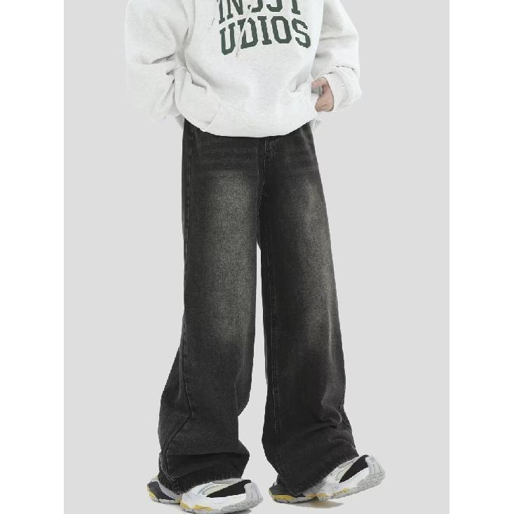 Retro Jeans Pánske jesenné Nový štýl Výbušný Street Hooligan Pekné Ležérne nohavice Pre tínedžerov Pánske voľné rovné nohavice so širokými nohami