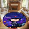 Coraline Print Round Rug, Washable Floor Carpet, For Entryway Dorm Laundry Room Office Study, Home Decor Birthday Christmas Gift