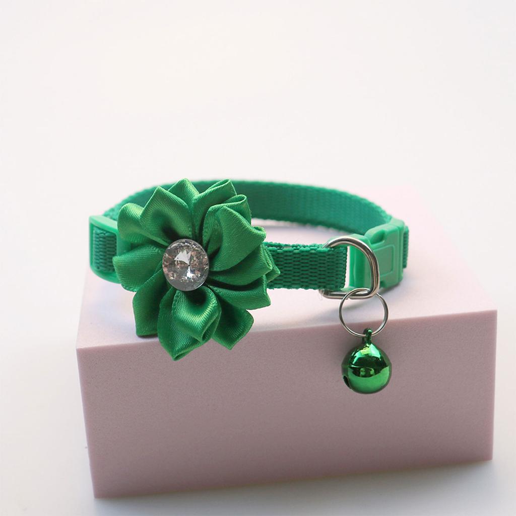 Dog Cat Collar with Elegant Flower Crystal Breakaway Suit Collar Necklace Collar Big Cute Girl Dog Collar