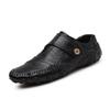 Men's Plus Size Breathable Leather Casual Driving Shoes - Spring Collection