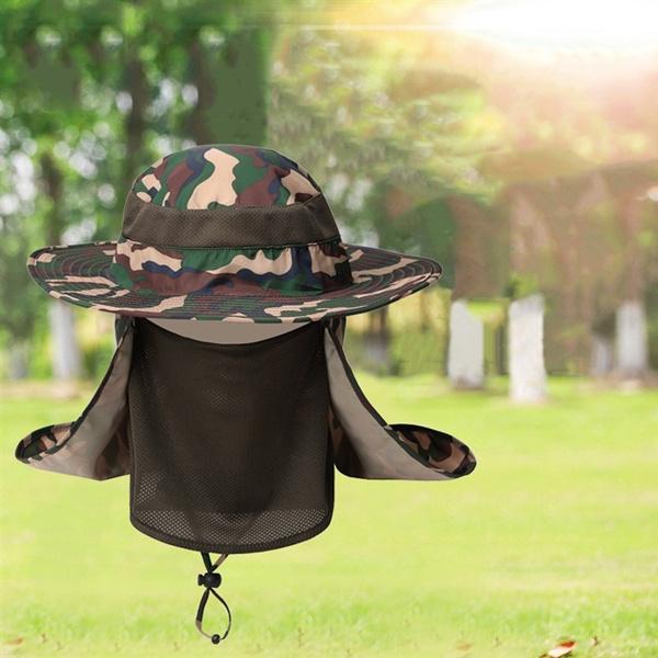 Unisex Visor Hats Fishing Sun Protector Cap UV Protection Face Neck Cover Outdoor Sport Hiking Fishing Hats Outdoor Climbing Bucket Hat Quick Drying