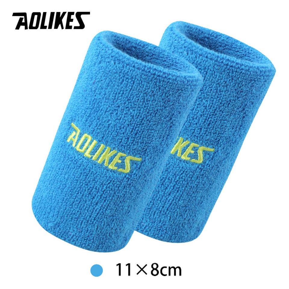Aolikes Wrist Sweatband Tennis Sport Wristband Volleyball Gym Wrist Brace Support Sweat Band Towel Bracelet Protector 8 /11Cm