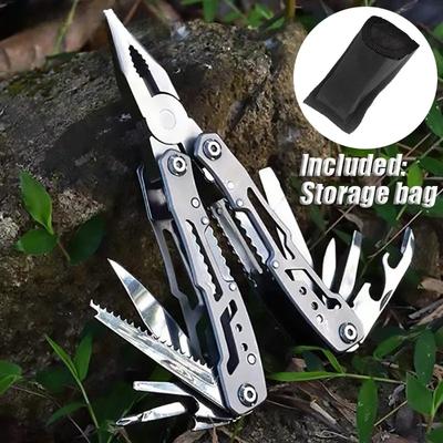 Stainless Steel Multi-tool Pliers Outdoor Combination Knife PliersMulti-purpose Pliers Tools Folding Portable