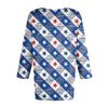 Women's Fashion Casual Round Neck Printed 3/4 T-shirt Top