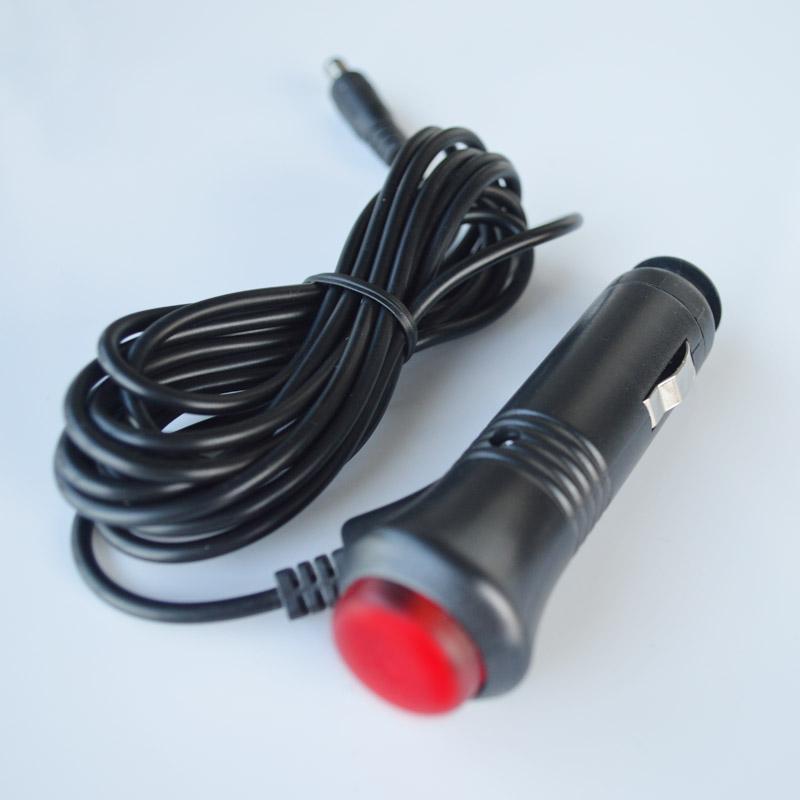 Adattatore Cavo Spina di Alimentazione Presa Universale per Moto Camion Auto Maschio Accendisigari con Pulsante Interruttore Integrato 12V-24V 5A