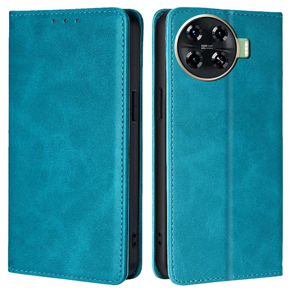 For TECNO Spark 20 Pro+ Case Calf Texture Leather Wallet Cover Magnetic Closing