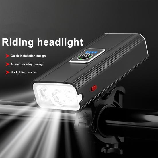 Bicycle Headlight USB Rechargeable 6 Modes Adjustable 400LM Waterproof Universal MTB Road Mountain Bike Night Riding Front Lamp