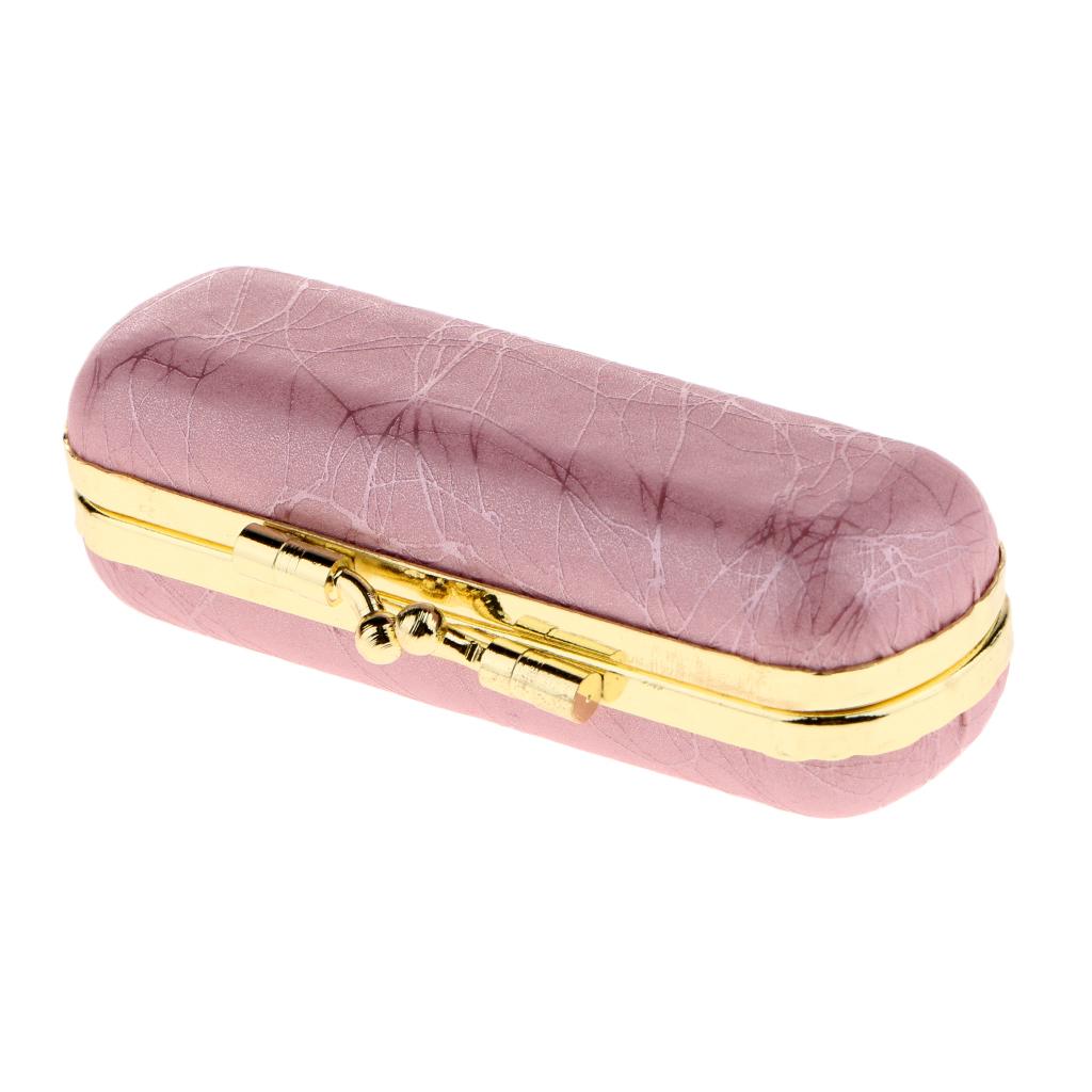 Empty Lipstick Case, Lipstick Box with Mirror and Snap Fastener