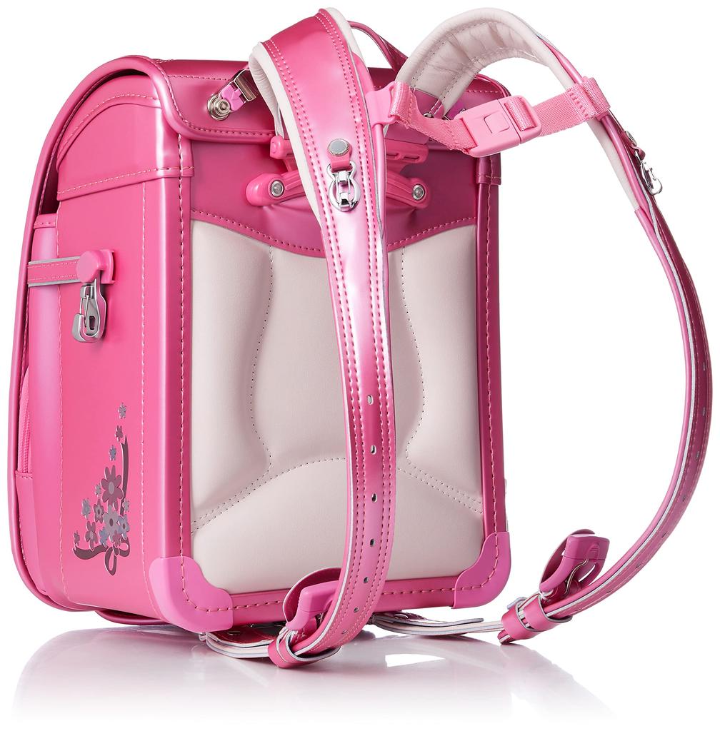 Fuwarii 2022 Fuwarii School Backpack for Crown Pearl A4 Size Dress-Up Girls, Set, Pink,