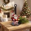 Wooden Kitchen Roll Dispenser Christmas Paper Towel Holder Decorative Vertical Dispenser Festive Countertop Stand Stable Weighted Base Organizer for