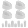 4 Pack Control Knob Adapter Cooktop Knobs Replacement Range Gas Burner Stove Electric Oven Plastic