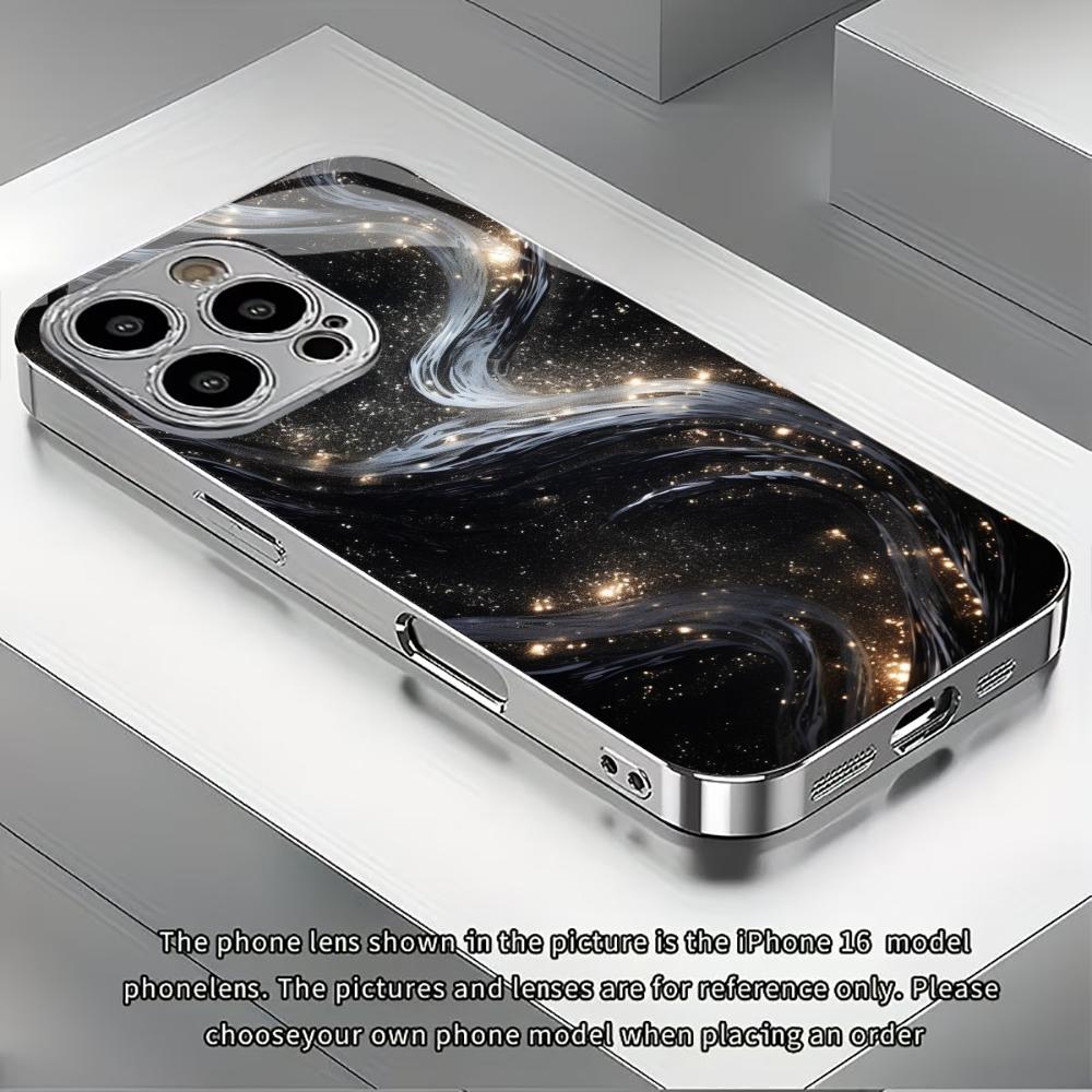 Traveling through galaxy fashion phone cases carcasa Smartphone Glass Phone Case for iPhone 17 16 15 14 13 12 pm Pro Plus fundas
