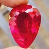 39 Ct Natural Mozambique Rich Red Ruby Pear Shape Certified Loose Gemstone