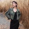 Versatile Women's Soft Frayed Denim Jacket - Retro Style in Three Shades