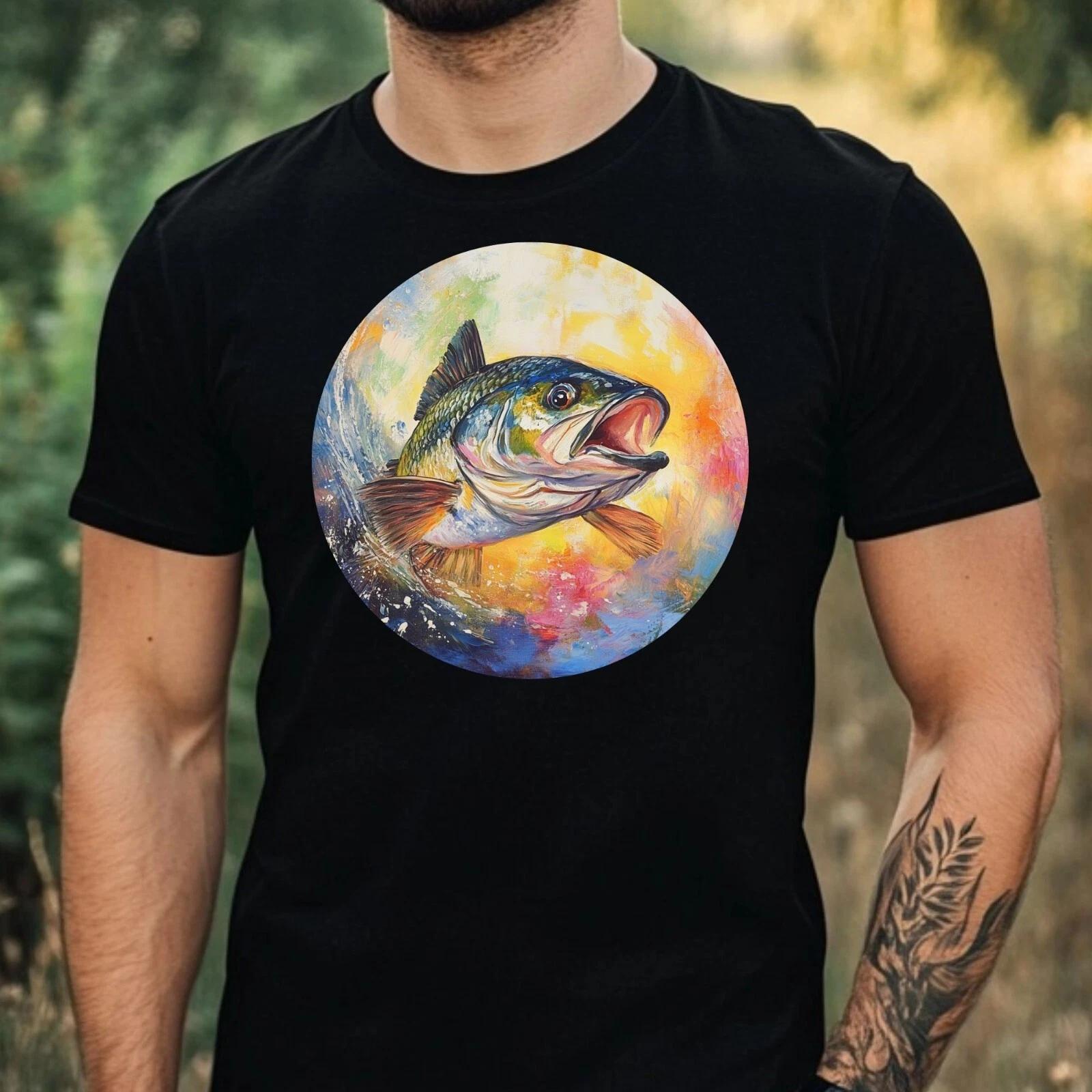 T-Shirt Herren Barsch Portrait Motiv Baumwolle Größe XS bis 5XL XXL