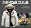 Men's Mid-Length Cotton Jacket with Fur Collar - Warm, Hooded, Windproof, Fashionable Outerwear