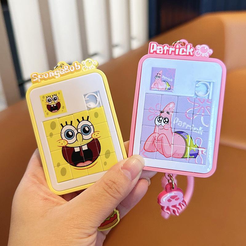 Portachiavi Puzzle Spongebob Squarepants Patrick Stella Carino Creativo Zip Ciondolo Zaino Scolastico Regali Squisiti
