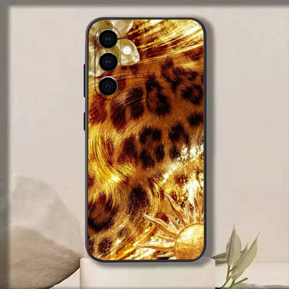Leopard Print Tiger Skin Phone Case For Samsung Galaxy A73,A72,A71,A70,A53,A52,A51,Others Soft Black Cover