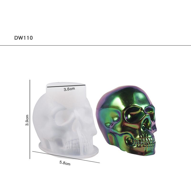 

Halloween Decoration Silicone Candle Mold Skull Aromatherapy Candle Soap Plaster Resin Casting Mold Suitable For Diy Candles