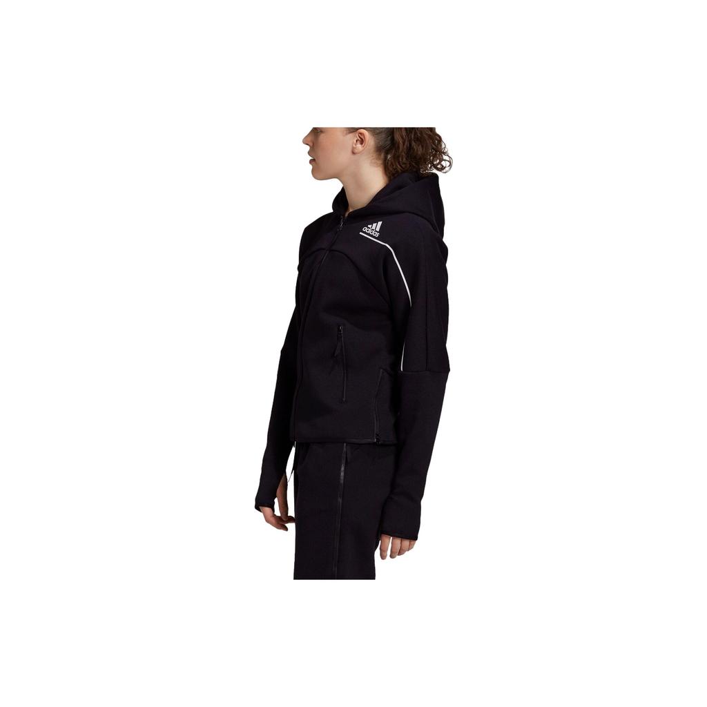 adidas ZNE Hoodie with Drop Shoulders Women Jackets Black GM3275