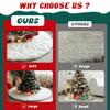 Weißer Plüsch-Weihnachtsbaumrock mit weichem, flauschigem Rand, luxuriös anmutendes Gefühl für Weihnachten, Hochzeiten, Partys und Feiertagsdekorationen
