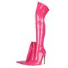 Fashion Women Knee Length Long Boots Fashion Sexy Party Stiletto Heel Elegant Women Boots Shiny Patent Leather Long Boots Botas De Mujer