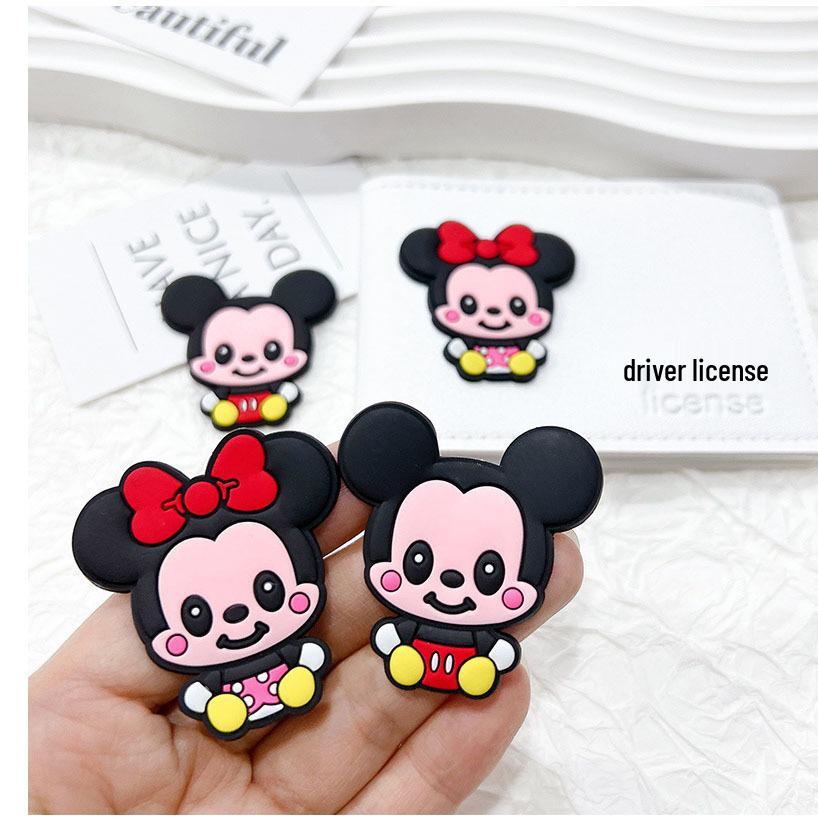 Mickey & Minnie Soft Rubber Phone Case DIY Stickers & Mouse Couple Accessories
