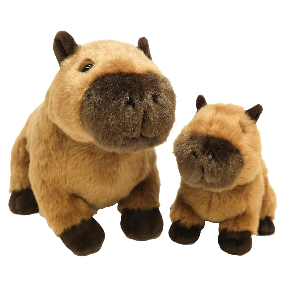 SunLemon Fluffies Medium Capybara Plush Toy, 19 x 26 x 16 cm, Cute Animal, P-1533