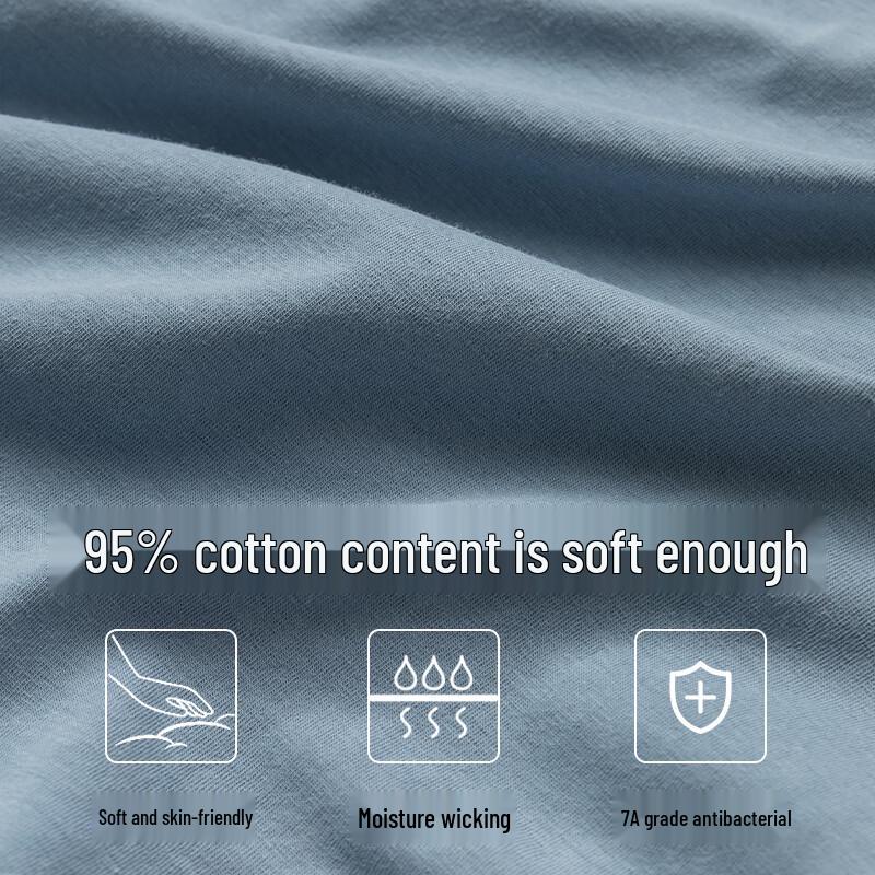 Shanshan Men's Pure Cotton 7A Antibacterial Mid-Waist Briefs