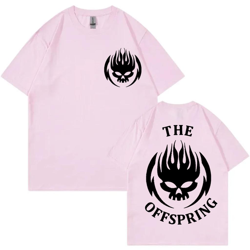 Punk Rock Band The Offspring Logo Print T-shirt Men's Women's Fashion Casual Short Sleeve T-shirts 100% Cotton Oversized T Shirt