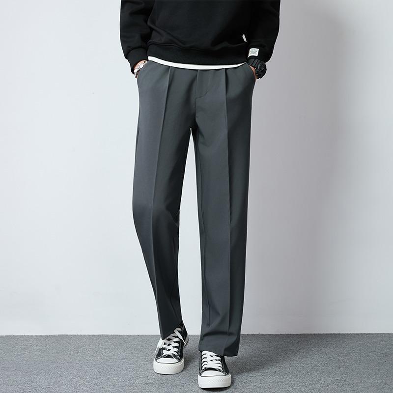 Spring and Autumn New Trendy Trousers Men's Straight Suit Pants Loose Casual Drape Floor Long Pants