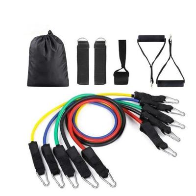 Elastic Resistance Bands Workout Set, Latex Fitness Exercise Bands Kit with Door Anchor/Handles/Ankle Strap Po