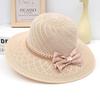 Summer new women's big edge straw hat bow breathable sunscreen sun hat outdoor UV protection sun hat