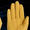 Leather Working Gloves Labor Protection Wear Resistant Garden Daily Work Protective Tool XL Yellow