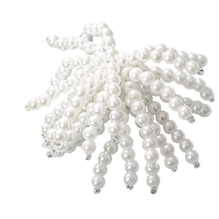 2Pcs Pearls Embellished Shoe Buckles Clips Easy Installation Footwear Decorations Accessories For Women Sneakers Sandals