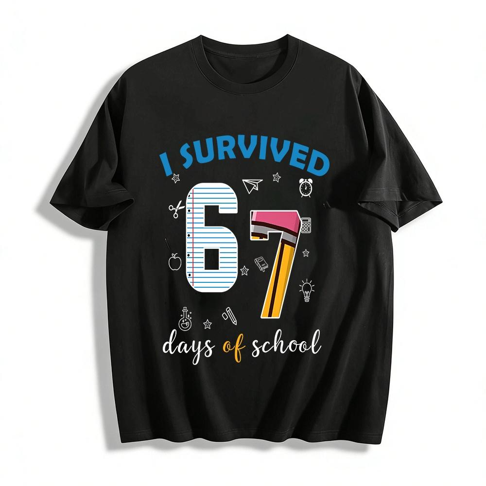 

I Survived 6th 7th Grade Graduation Student Celebration Tee Pure cotton T-shirt XXS