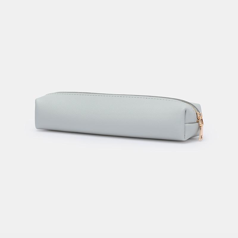 Korean Style Retro Unisex PU Leather Pencil Case for Students