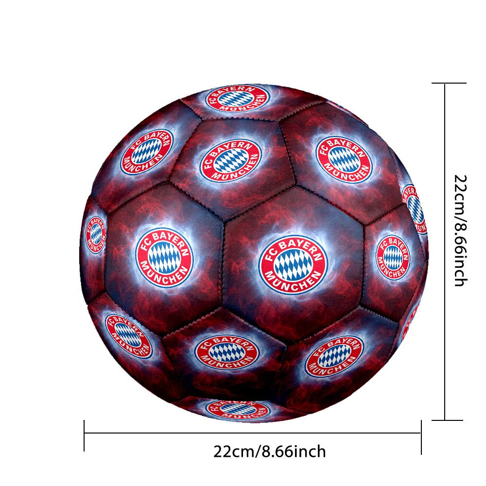 Bayern Monaco Pallone da Calcio Taglia 5 Alta Elasticità Pallone da Calcio Per Competizione All'aperto Allenamento Quotidiano Gioco