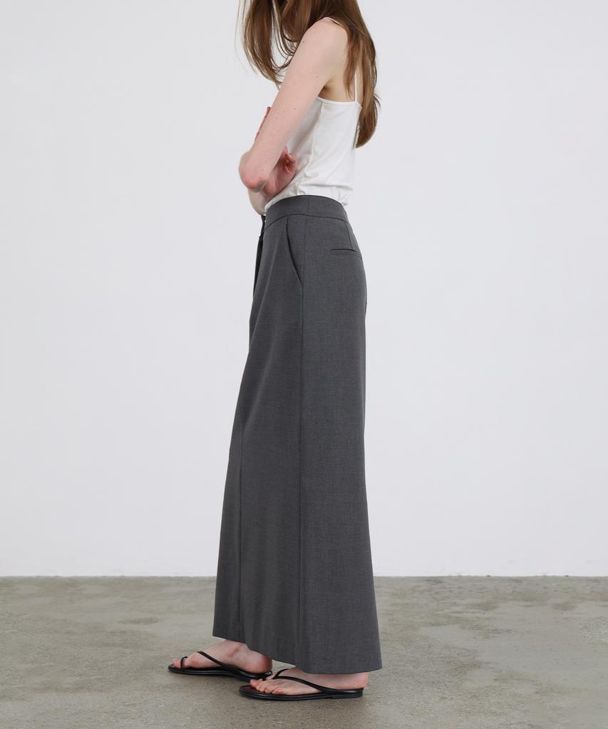 Leuba Straight Maxi Skirt - Charcoal
