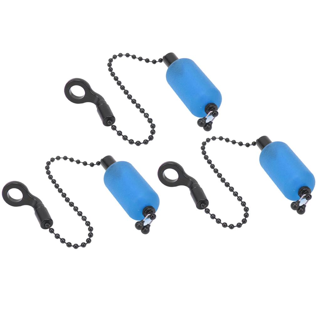 3PCS Fishing Alarm Chain Tools Iron Acrylic Portable Fishing Bobbins Hangers Bite Indicator Alerter for Outdoor Blue