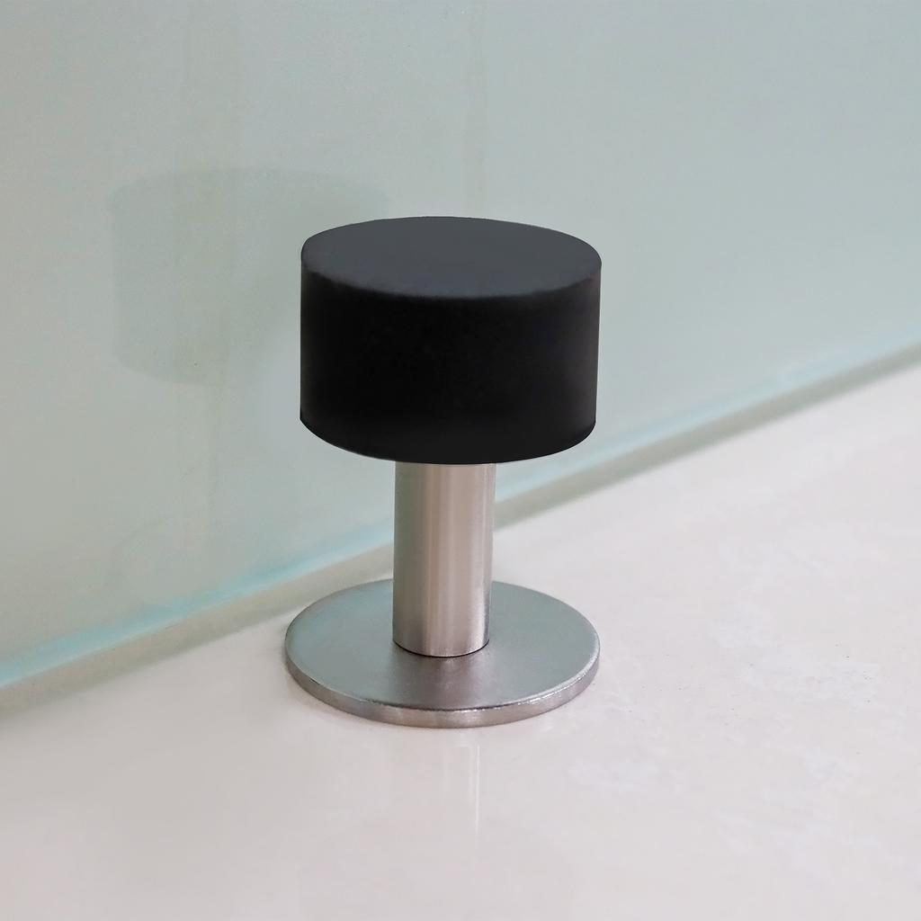 Floor Mount Heavy Duty Door Stopper Sound Dampening Includes Stickers Expansion Bolts Universal Home Office