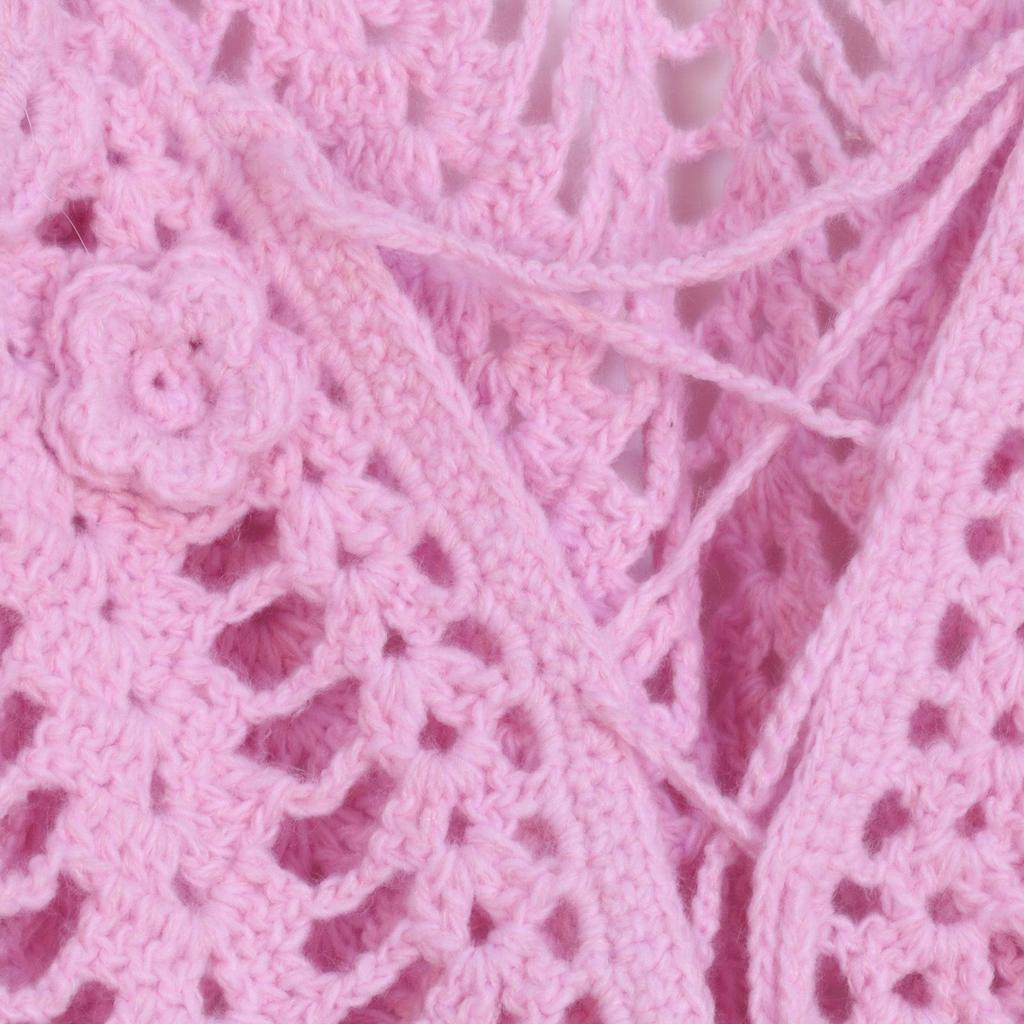 Chunky Knit V-Neck Crochet Sweater: Spring/Summer Long Sleeve Hollowed Pullover for Women