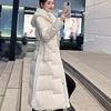 Winter Casual Cotton Coat Women Oversize Long Slim Fit Pure Color Simple Outwear