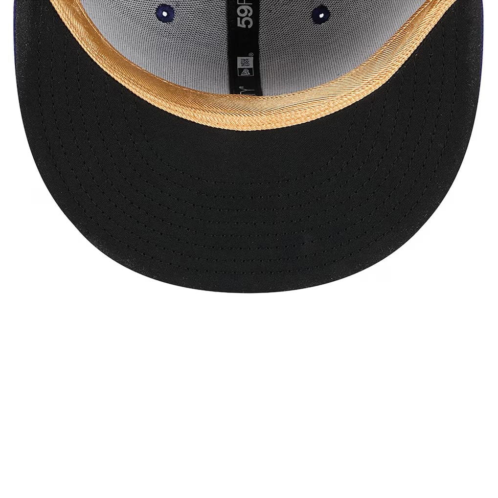 [New Era] 7 (approx. 55.8 cm) 2025 Gold Collection Overseas Import Cap 59FIFTY Los Angeles Dodgers MLB 2025 GOLD COLLECTION FITTED CAP ROYAL BLUE LOS