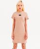 SEOUL APPAREL Label Point Crewneck Dress (Beige)